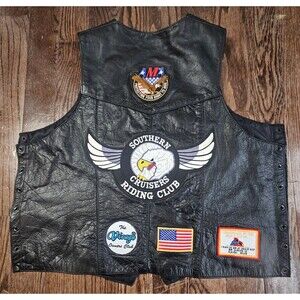 Leather Vest Southern Cruisers Riding Club | Bike Week | Motorcycle Harley Patch